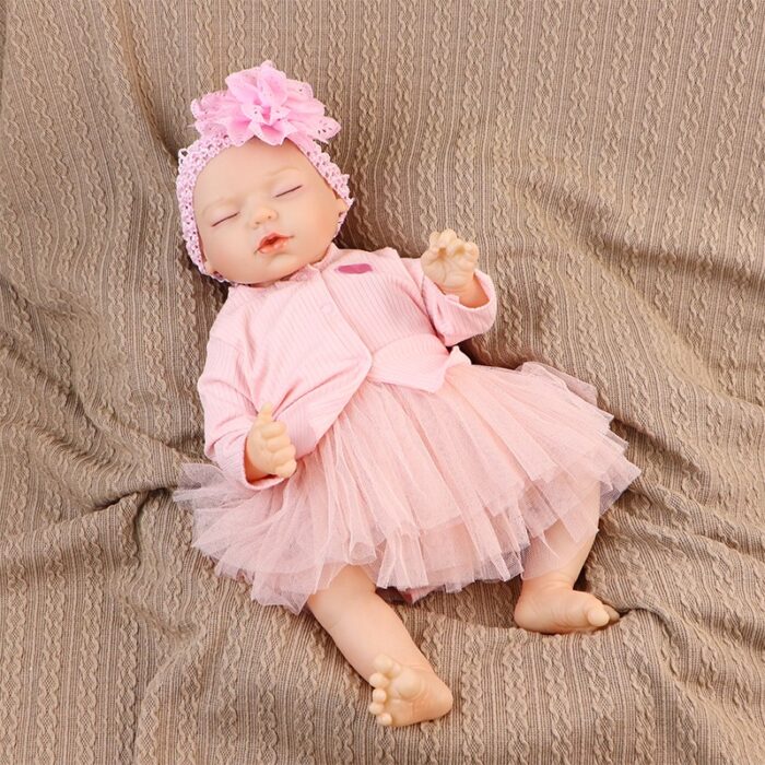 Pink Sleeping PVC Real Reborn Doll - Image 3