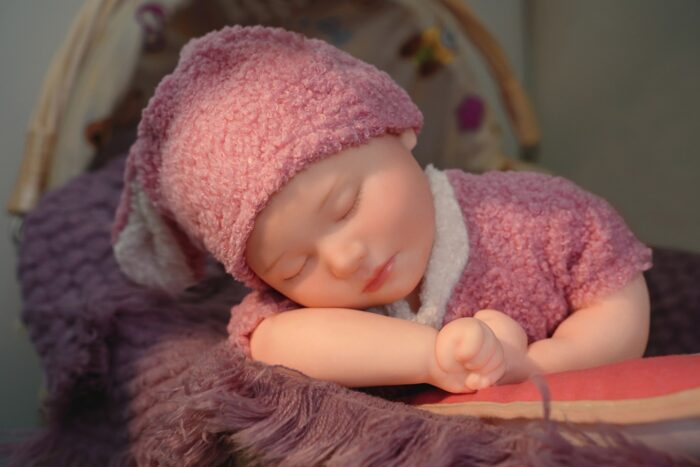 Realistic silicone reborn baby doll for collectors and enthusiasts.