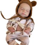 Reborn doll wearing a cute bear hood, perfect as a companion gift for children and collectors.