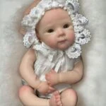 Reborn doll Lena, 13-inch girl collectible toy with realistic features and detailed craftsmanship. P.