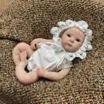 Reborn doll Lena, 13-inch girl doll with realistic features, perfect for collectors and children.