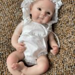 Reborn Doll Lena, 13-inch girl doll with realistic features and soft vinyl skin. Perfect for collect.