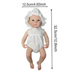 Reborn doll Lena, 13-inch girl doll, realistic baby toy for collectors and children. Perfect for nur.