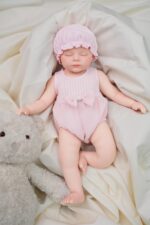 Realistisk Kay 40 cm silikon reborn docka i silikon för prematura barn för samlare och barn.