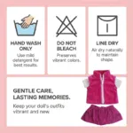 Oblečky pro reborn panenky pro dívky, 45-45 cm, sada světle růžového trička a sukně. Ideální pro udržení vitality.