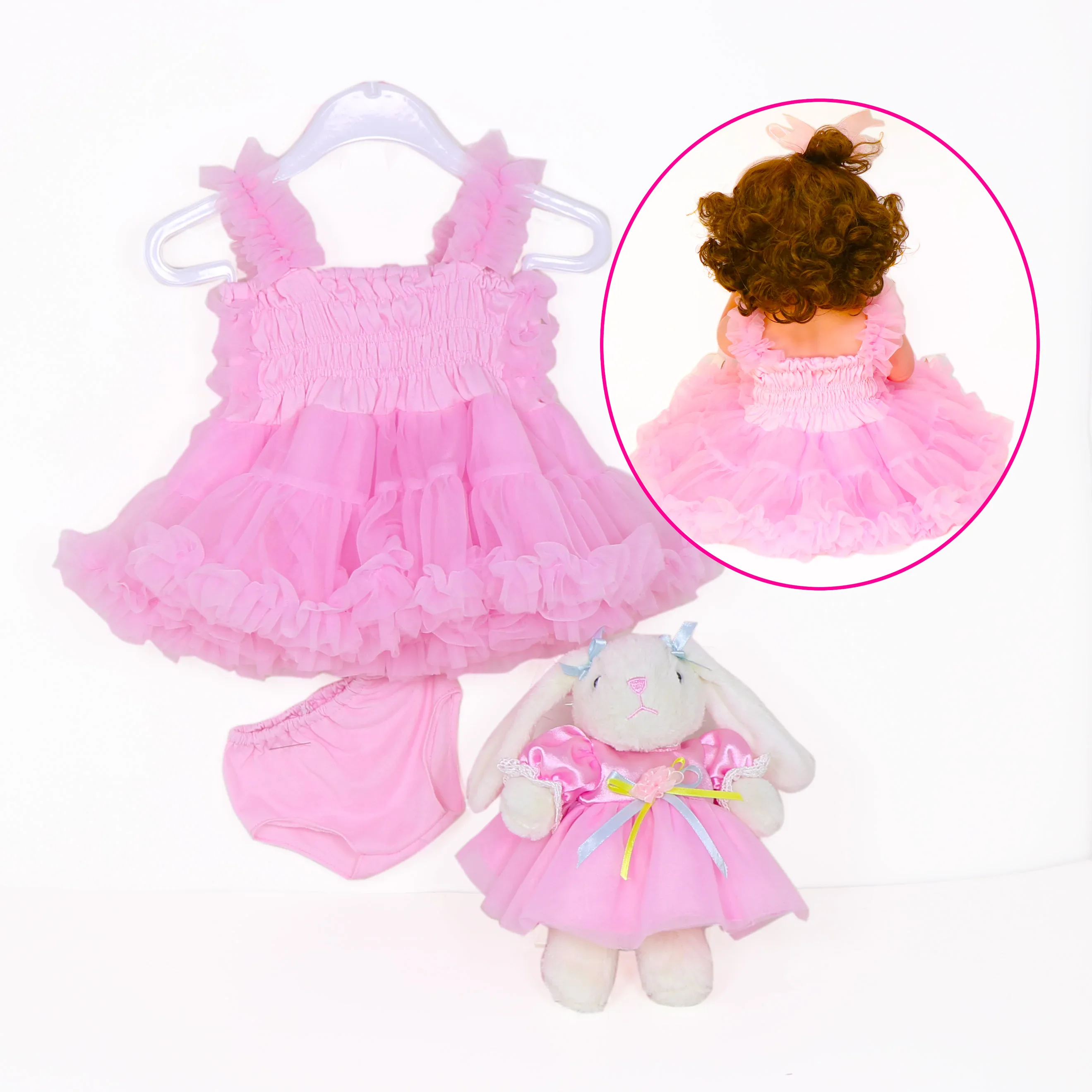 Ručně vyráběné sady oblečení a šatů pro reborn panenky o velikosti 20-22 palců (76 ks) kf S33fd522146264b3d872df87a701c2946b