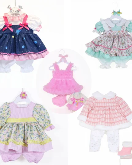 Oblečky pro reborn panenky, sady šatů pro princezny, ručně vyráběné oblečení pro panenky o velikosti 20-22 palců, doplňky pro panenky, kolekce.