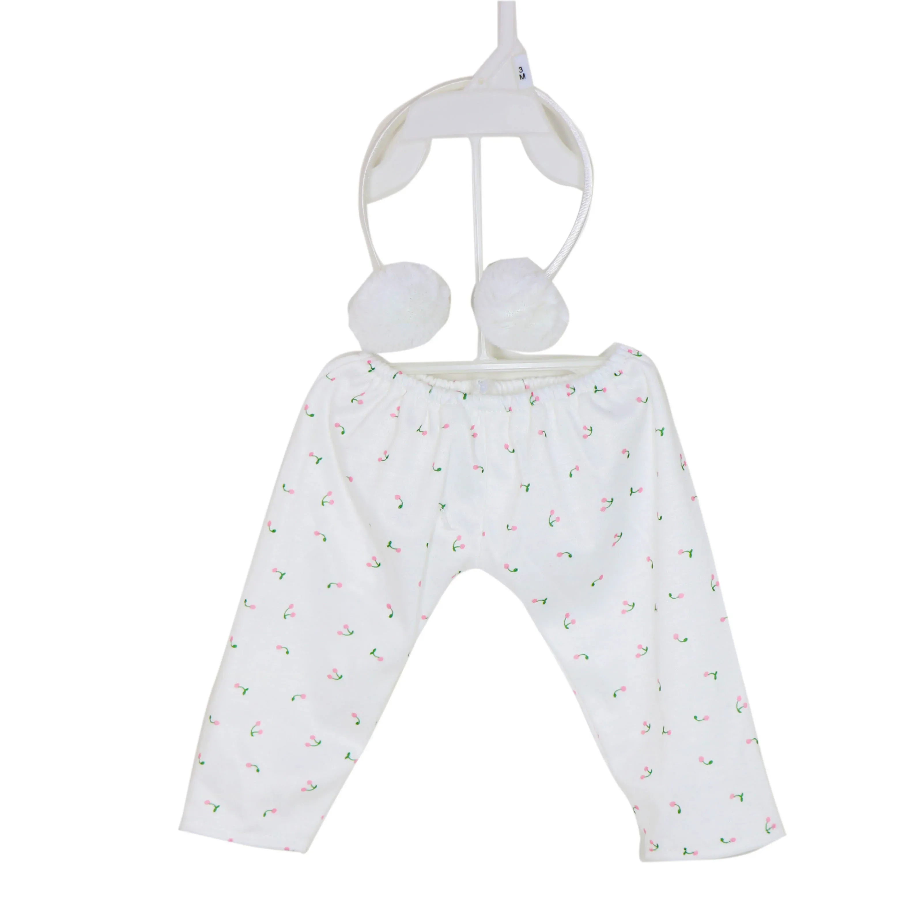 Ručně vyráběné oblečení a sady šatů pro reborn panenky o velikosti 20-22 palců (106 ks) Sada oblečení pro reborn panenky s kalhotami s plameňákovým potiskem a sluchátky v barvě odpovídající jejich velikosti, ideální pro ruční výrobu.