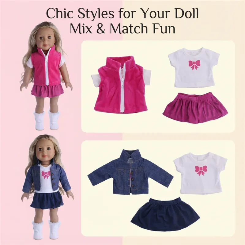 Oblečení pro panenky 17 18 palců, Reborn oblečení pro dívky 25 kf S4b96cea014a44b709b752532f6113fbfu