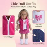 Oblečení pro panenky 17 18 palců, oblečení pro dívky Reborn - Obrázek 5