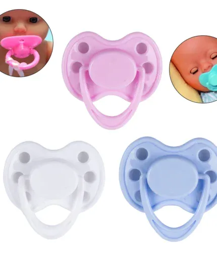 Dudlík pro panenky Reborn s magnetickým uchycením v růžové barvě, realistický design pro panenky.