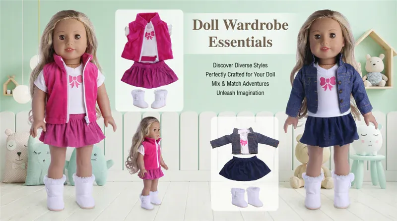 Oblečení pro panenky 17 18 palců, Reborn oblečení pro dívky 24 palců kf S920d035ab985467b8517b1483d4f6bbaY