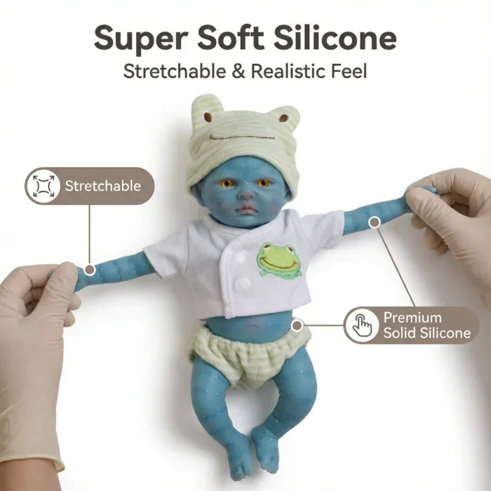 Znovuzrozená panenka s měkkým, pružným platinovým silikonem, realistickými rysy a super měkkým pocitem. Perfektní pro...