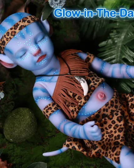 Reborn baby doll girl with glow-in-the-dark features, 20-inch soft body, realistic newborn vinyl, pe.