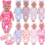 Oblečení a doplňky pro reborn panenky o velikosti 18 palcových miminek s barevnými, roztomilými a stylovými motivy.