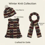 Ropa de invierno acogedora de punto para muñecas que incluye gorro, vestido y bufanda para muñecas reborn de 18 pulgadas. Perfecta para...