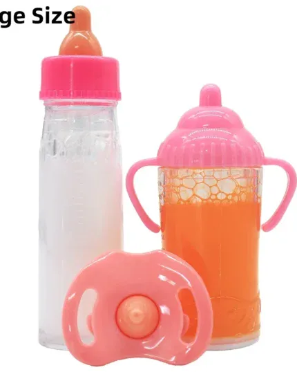 Realistická dětská láhev s dudlíkem a kousátkem pro panenky reborn.