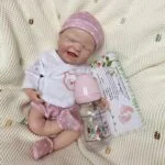 Poupée reborn réaliste de 33 cm en silicone, qui pleure, avec des traits réalistes et un toucher doux, parfaite pour les enfants.