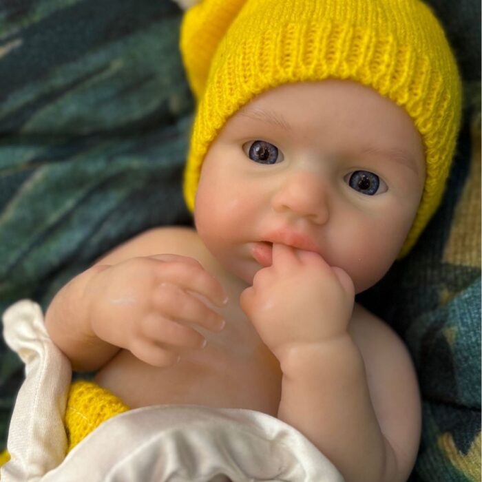 Poupée bébé reborn en silicone, jouet pour nourrisson réaliste, 33 cm en silicone souple, parfaite pour les collectionneurs et les enfants.