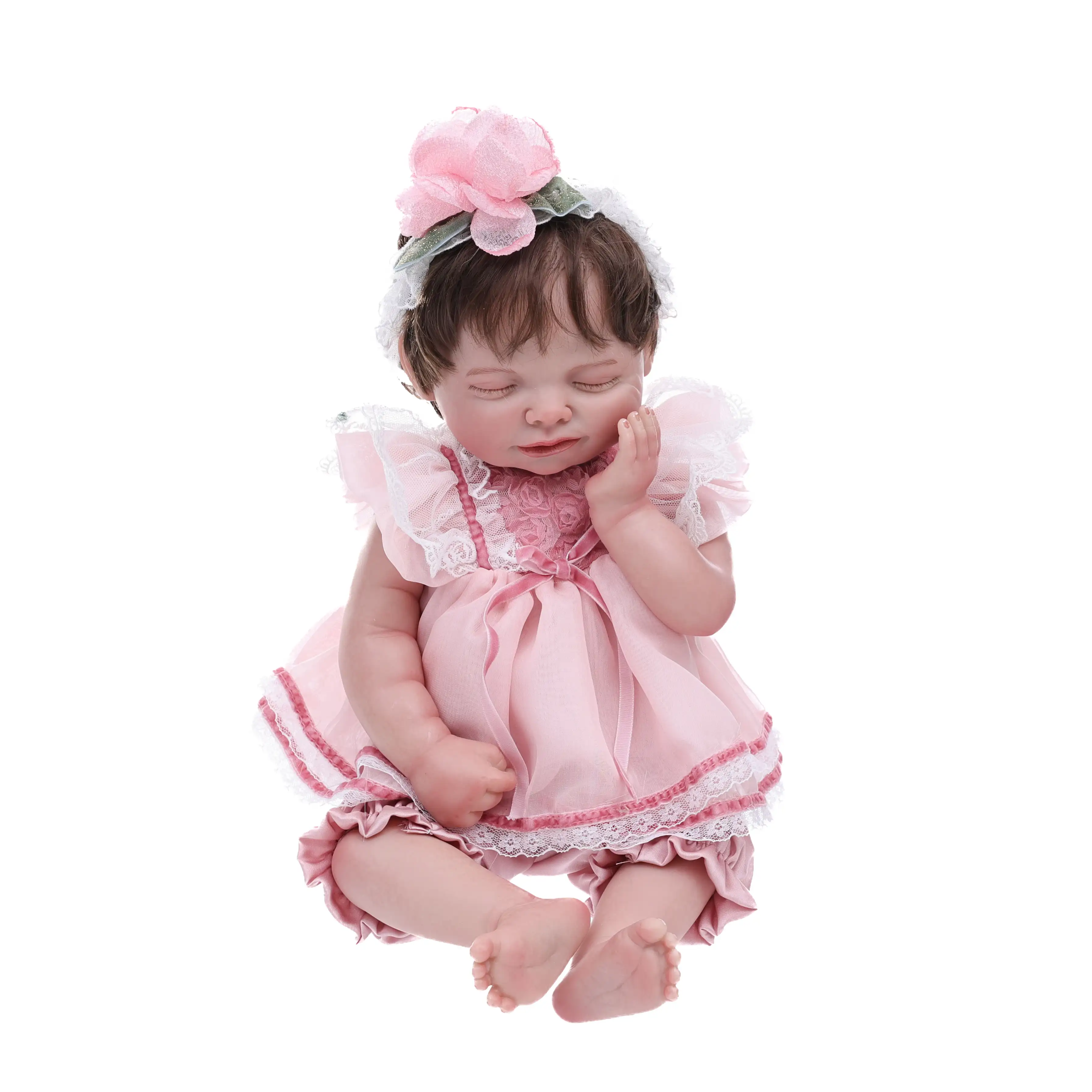 Cloveray 20 tuuman Reborn Baby Doll Realistinen 20-tuumainen uudestisyntynyt vauvanukke käsintehdyillä vinyyliosilla, täydellinen joululahjaksi.