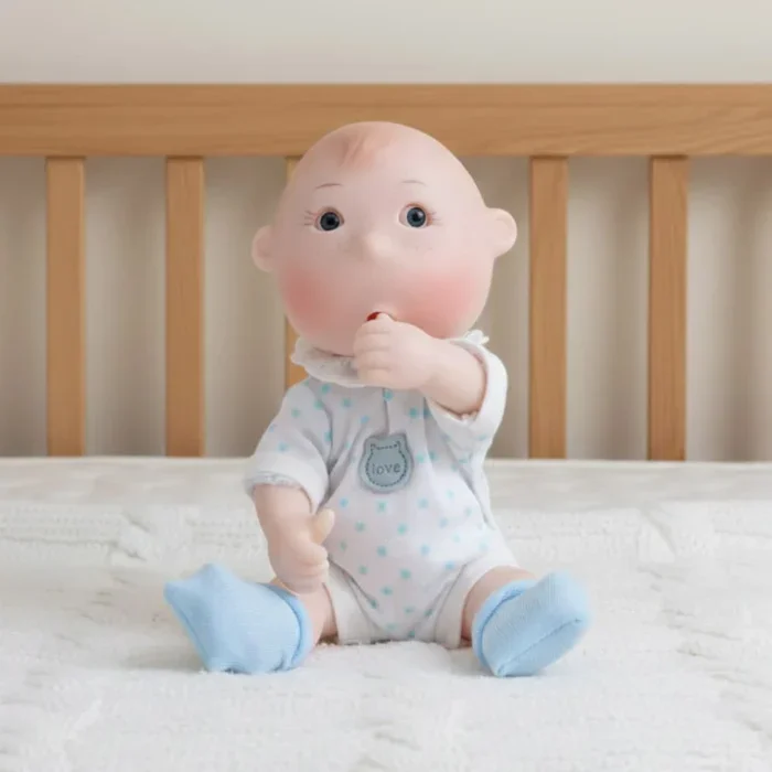 Yndig 7-tommer mini genfødt babydukke med blød vinyl, perfekt til samlere og børn.