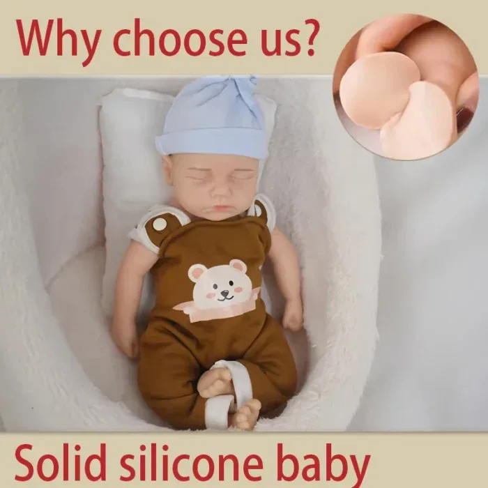 Poupée bébé reborn en silicone, nouveau-né réaliste, silicone souple, parfaite pour les enfants et comme cadeau.