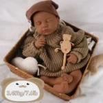 Poupée reborn réaliste en silicone, corps entier, 48 cm, 3,1 kg, bébé plus vrai que nature, pour collection ou cadeau.