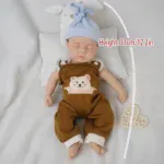 Poupée reborn réaliste, 31 cm, en silicone souple, idéale pour les enfants et comme cadeau.