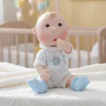 Adorable mini poupée reborn de 18 cm en vinyle souple, parfaite comme jouet ou cadeau pour les enfants et les adultes.
