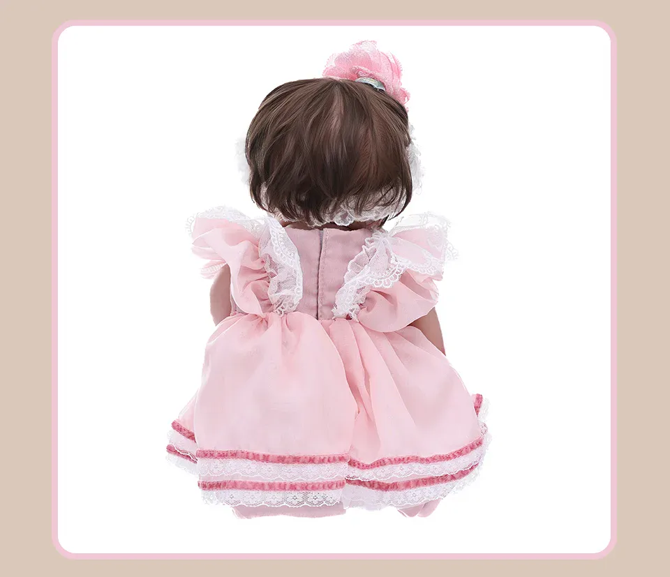 Rosalie — Aito Reborn-nukke, täysvinyylinen, tyttövauva, 18 tuumaa, 15 kf Sc84d52ac72394333bfa9c47538f509f75