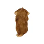 Palm-sized silicone puppy doll with brown fur and soft features.