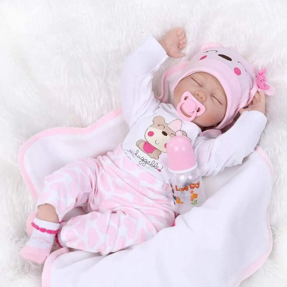 Кукла Reborn Daisy Dozing Baby Girl 22 инча, реалистична, 8 броя Кукла Reborn Daisy Dozing Baby Girl 22 инча, реалистична, 3 броя