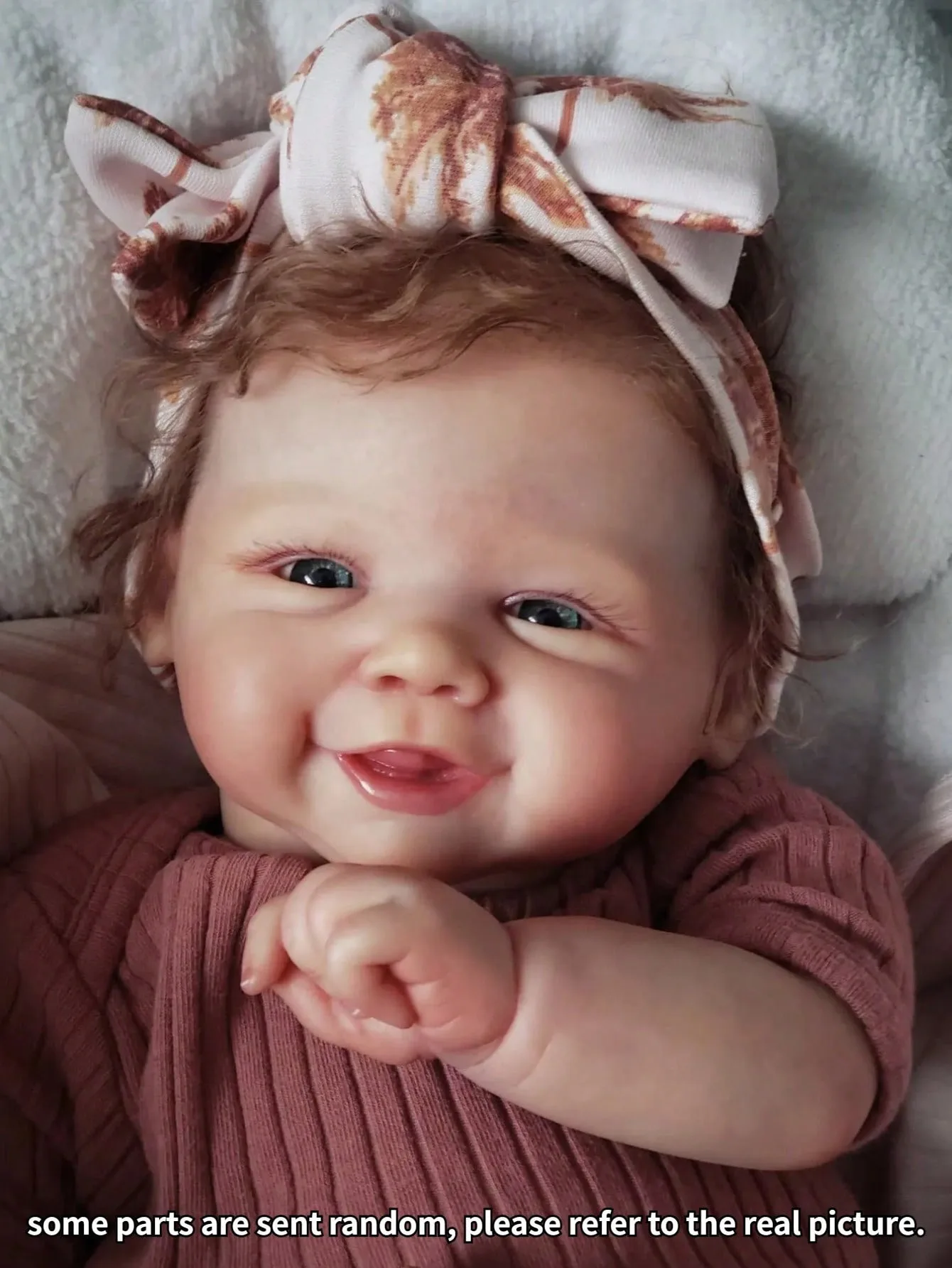Hazel Smiling Baby Girl 18-palcová látková reborn bábika 12 Hazel Smiling Baby Girl 18-palcová látková reborn bábika 11