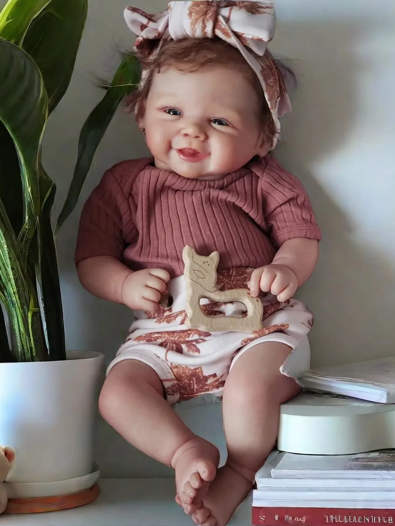 Hazel Smiling Baby Girl 18-palcová látková reborn bábika 7 Hazel Smiling Baby Girl 18-palcová látková reborn bábika 6