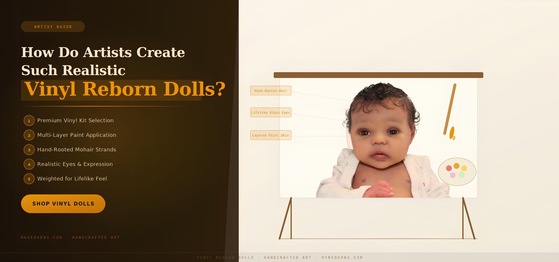 Close-up of a realistic vinyl reborn baby doll with detailed features.