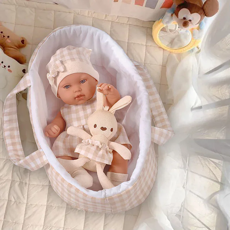 Nell Bright Eyed Baby Girl 14 Inch Basket Reborn Doll 5 Nell Bright Eyed Baby Girl 14 Inch Basket Reborn Doll 6