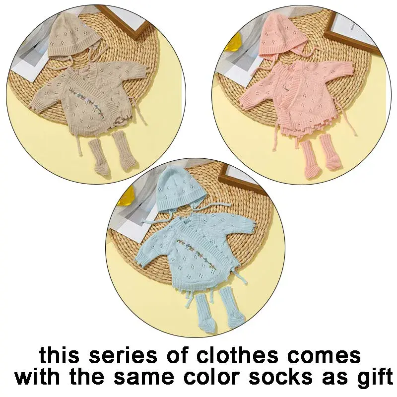 16 Inch Reborn Clothes Sweater Jumpsuit and Pinafore Set 62 16 Inch Reborn Clothes Sweater Jumpsuit and Pinafore Set 4