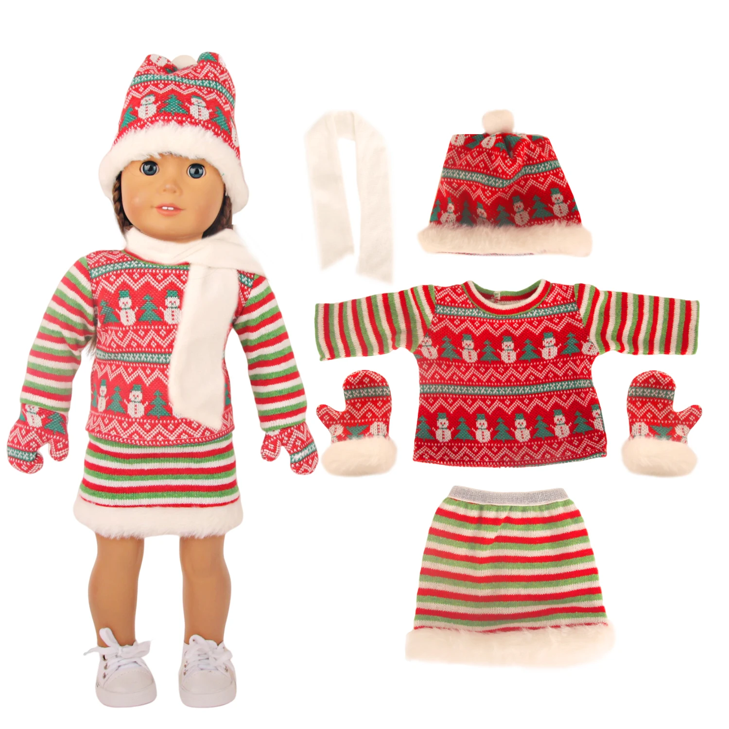 Christmas Doll Clothes Festive Outfits for 18 Inch Dolls 355 Christmas Doll Clothes Festive Outfits for 18 Inch Dolls 12 5