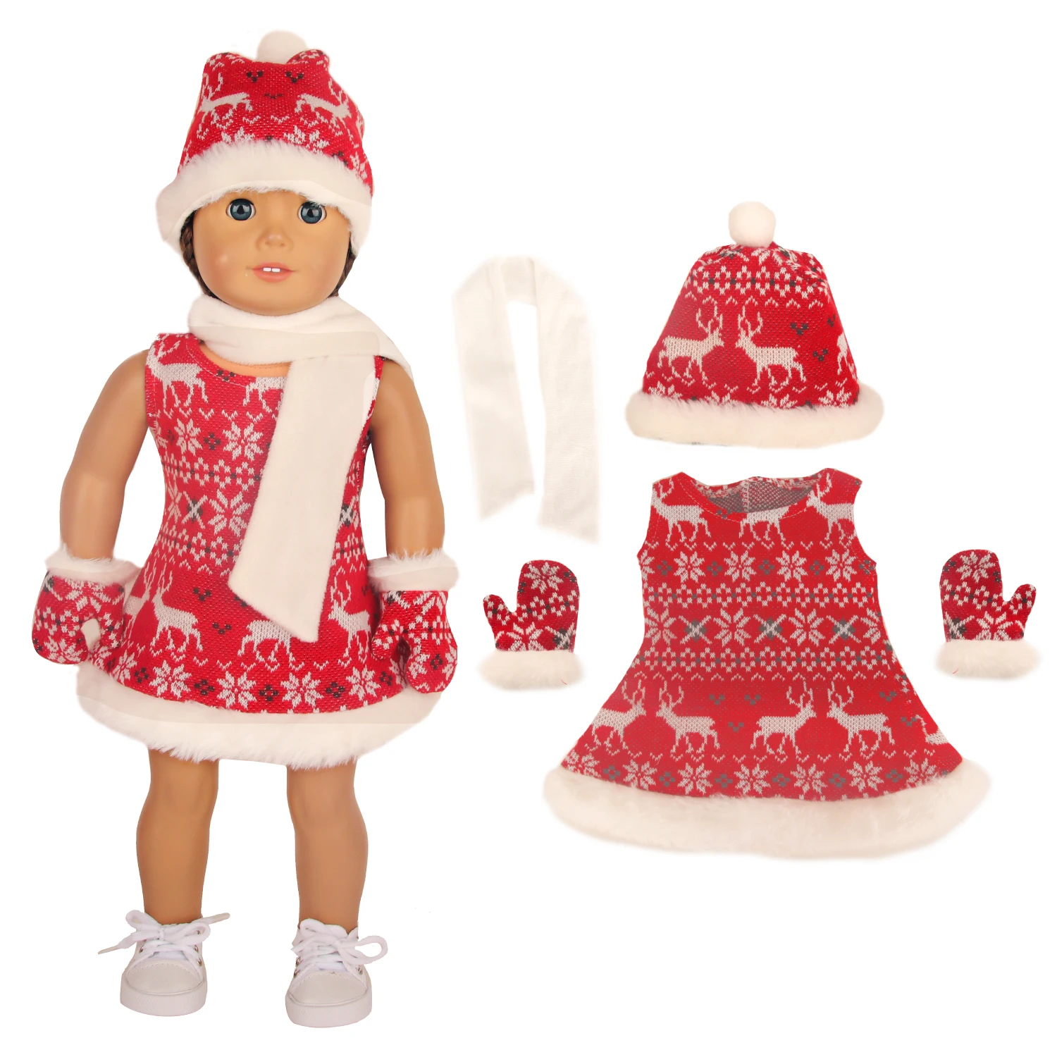 Christmas Doll Clothes Festive Outfits for 18 Inch Dolls 360 Christmas Doll Clothes Festive Outfits for 18 Inch Dolls 17 5