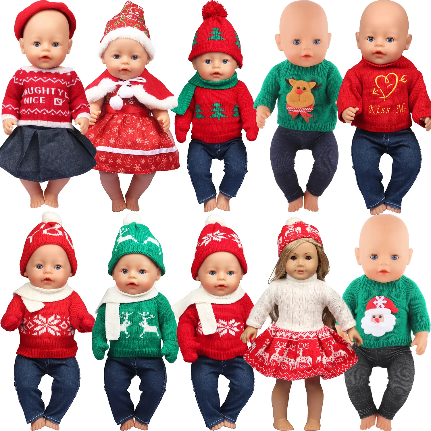 Christmas Doll Clothes Festive Outfits for 18 Inch Dolls 257 Christmas Doll Clothes Festive Outfits for 18 Inch Dolls 19