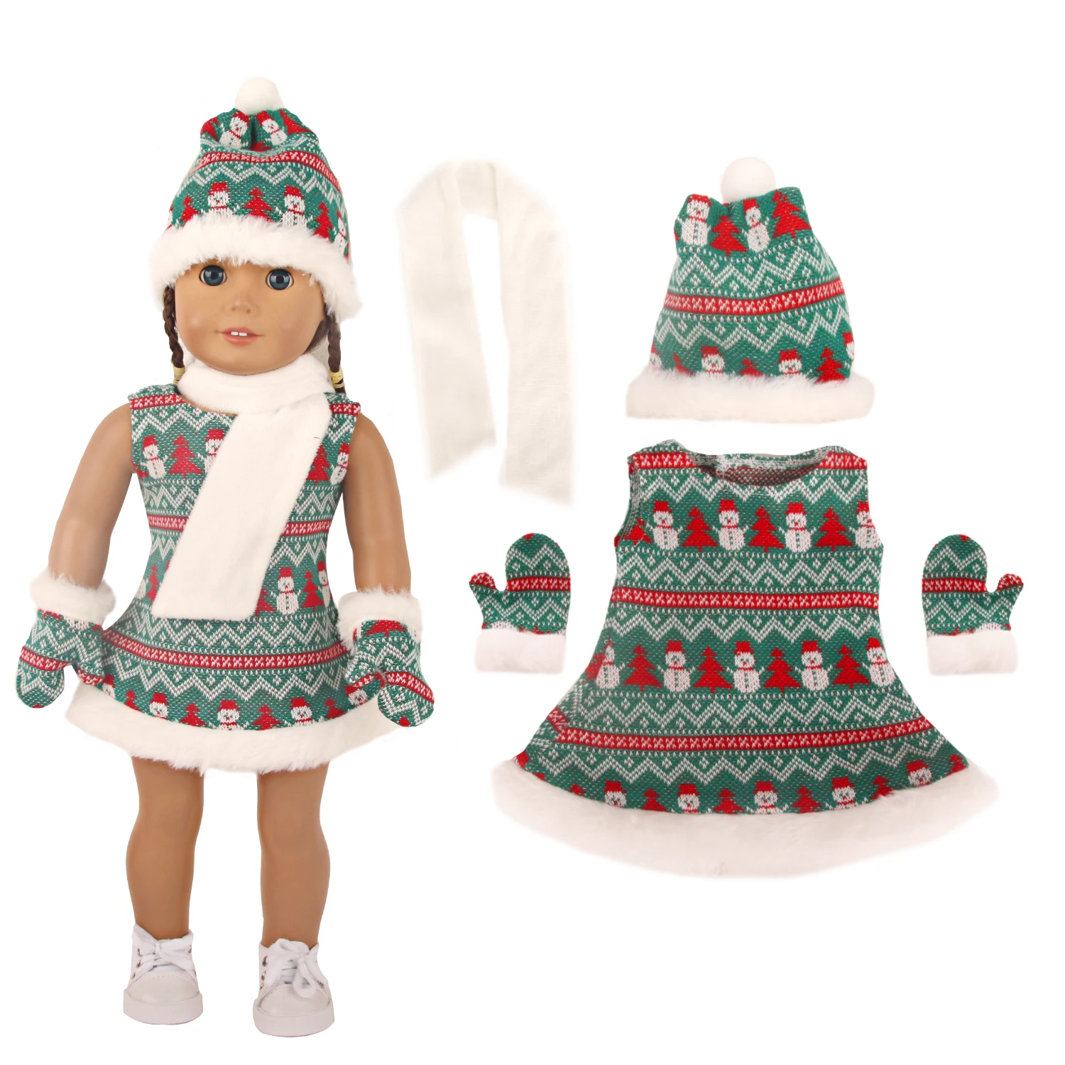 Christmas Doll Clothes Festive Outfits for 18 Inch Dolls 362 Christmas Doll Clothes Festive Outfits for 18 Inch Dolls 2 6