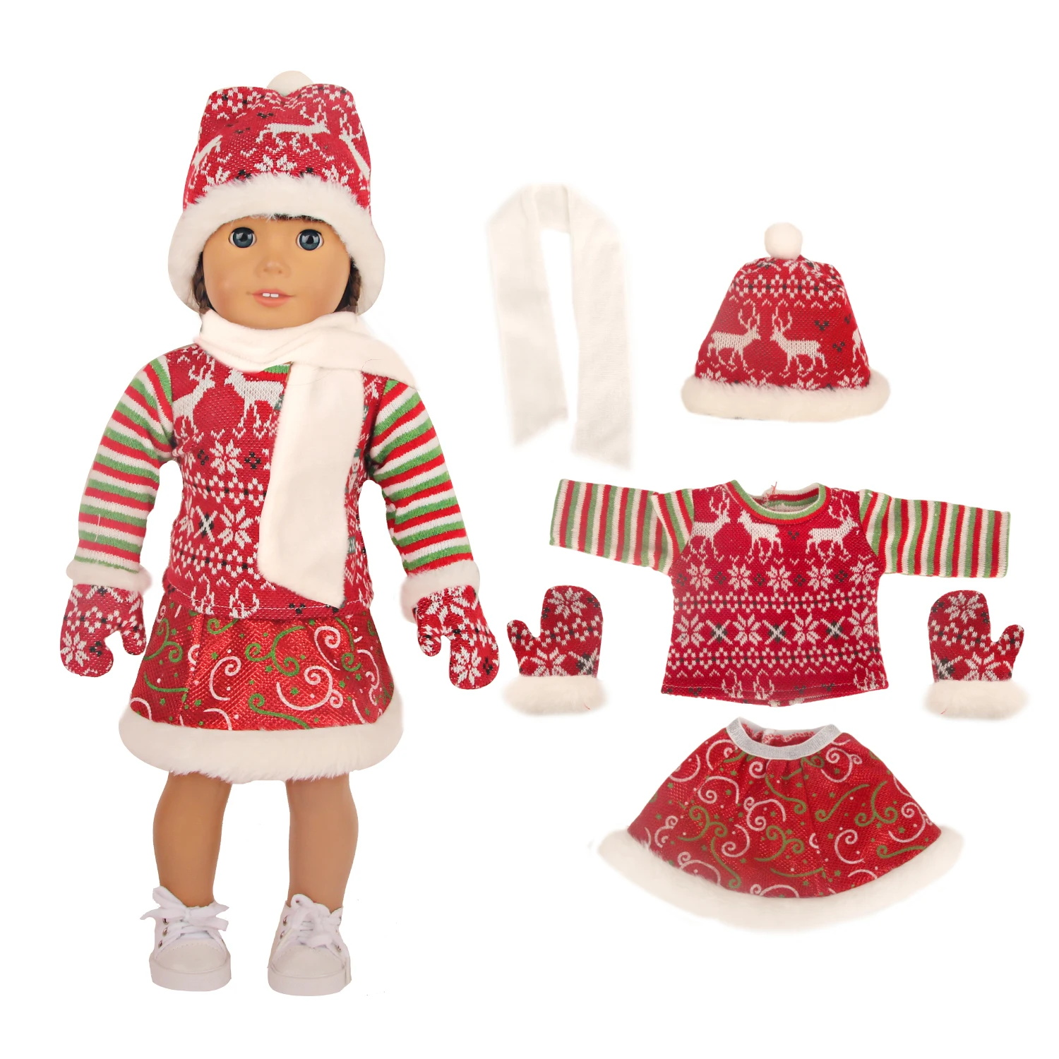 Christmas Doll Clothes Festive Outfits for 18 Inch Dolls 349 Christmas Doll Clothes Festive Outfits for 18 Inch Dolls 6 5
