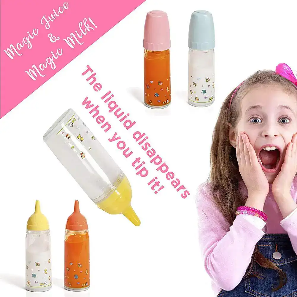 Doll Bottles Magic Milk and Juice Feeding Set of Two 20 Doll Bottles Magic Milk and Juice Feeding Set of Two 3