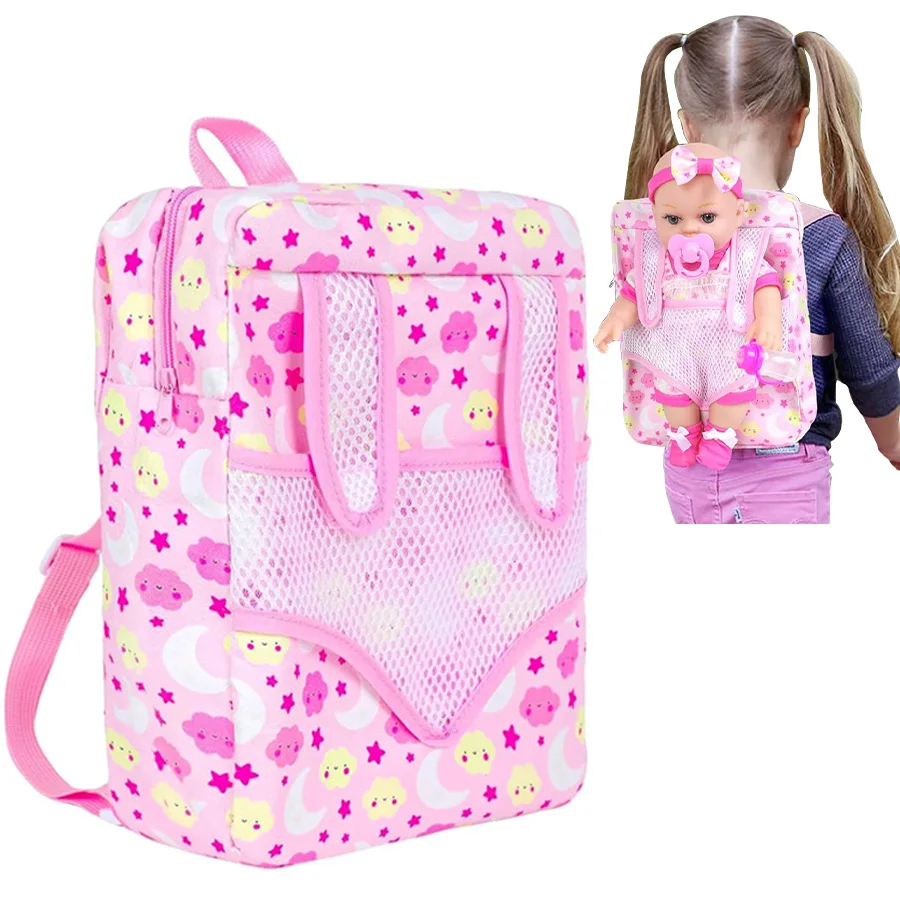 Doll Carrier Backpack Floral Bag for Dolls Up to 14 Inch 17 Doll Carrier Backpack Floral Bag for Dolls Up to 14 Inch 5