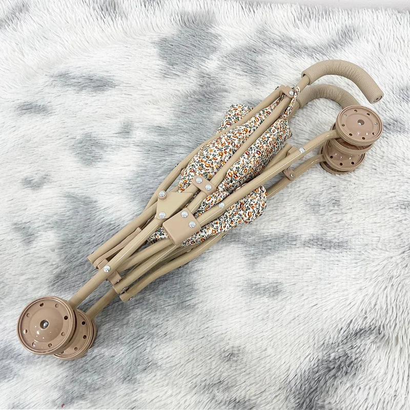 Doll Stroller Floral Folding Pram with Storage Basket 44 Doll Stroller Floral Folding Pram with Storage Basket 4 1